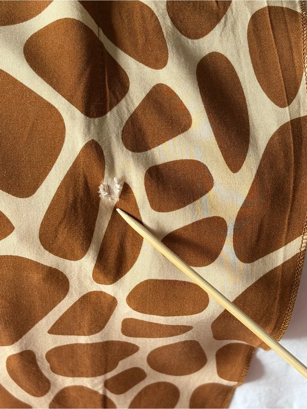 Women’s Giraffe Print Swim Coverup Kaftan Brown/Cream Neutral One Size Resort